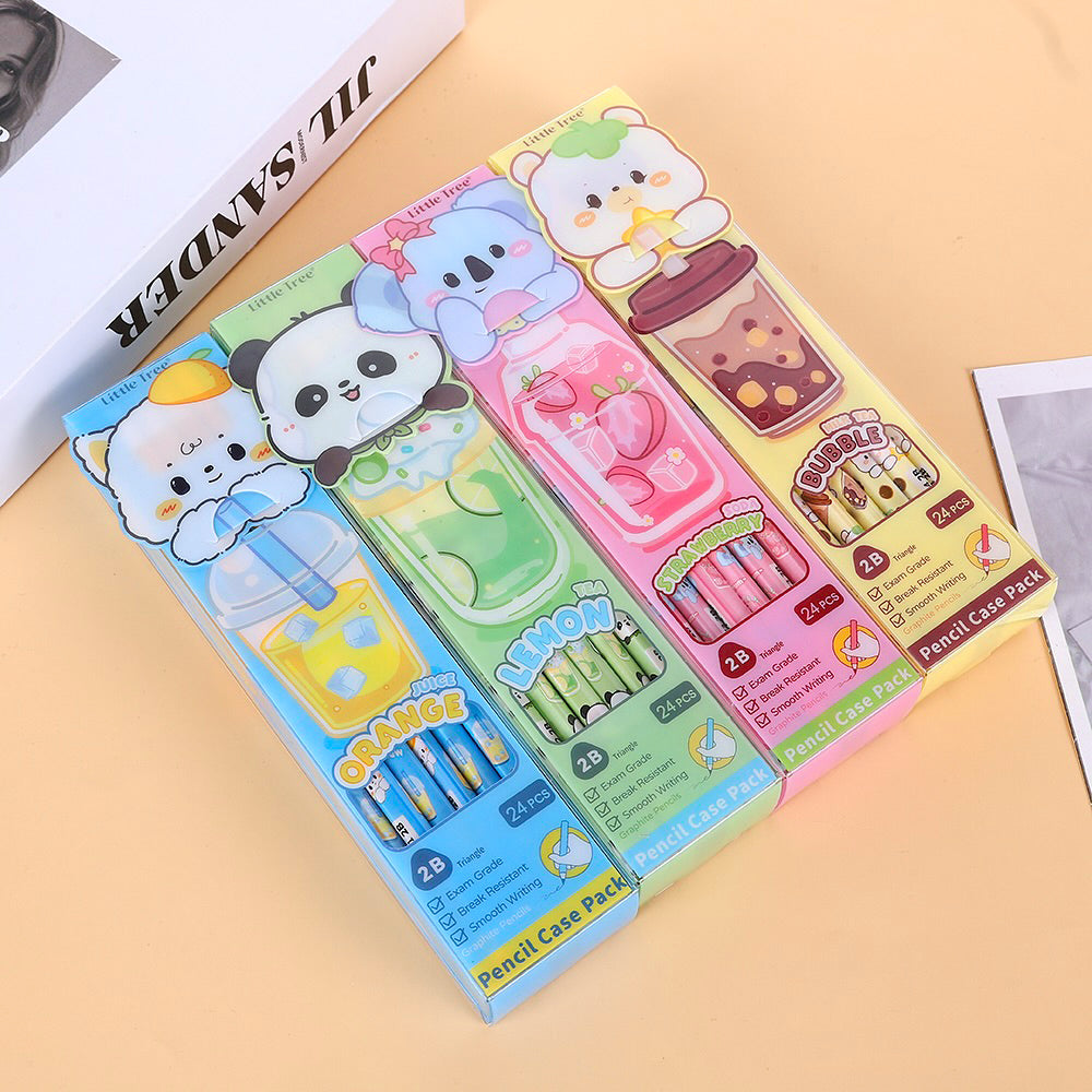 Animal-Themed HB Triangle Pencils – 24 Pencil Pack!