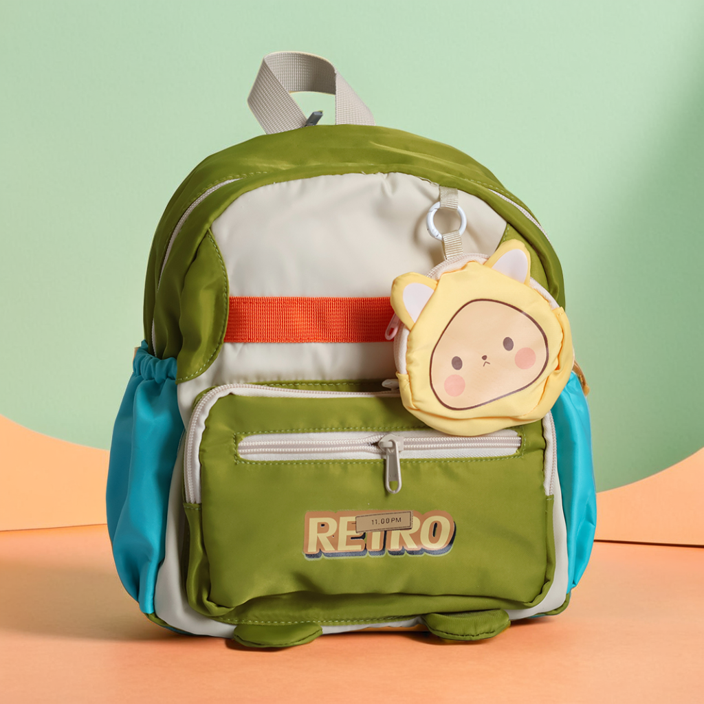Cool Kids' Retro School Bag with Adorable Coin Pouch
