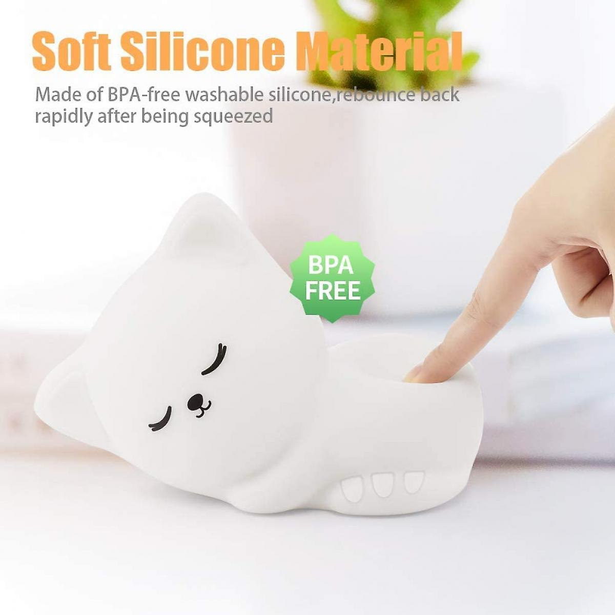 Silicon Sleeping Kitty Touch Night Lamp