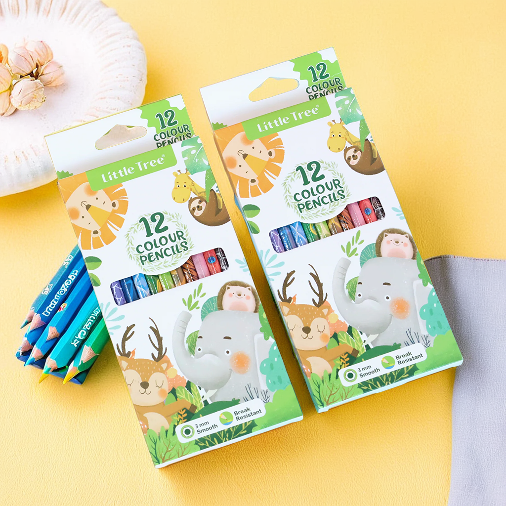 Animal-Themed Color Pencil Set of 12