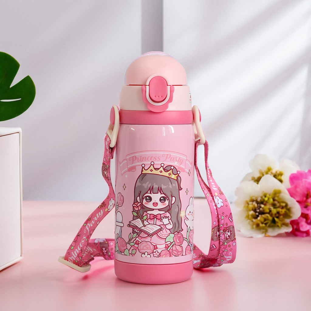 Cute Girls Vacuum Bottle | Sipper Double Lid 450ml