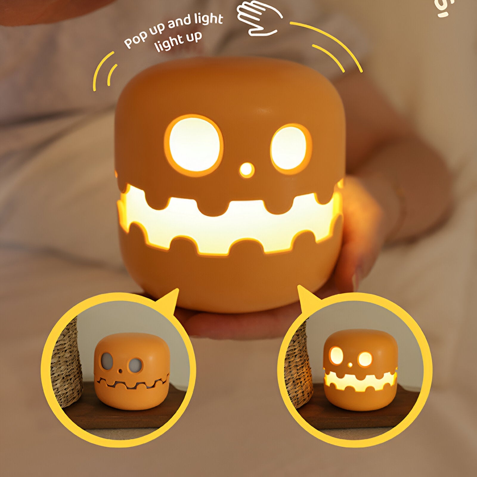 Spooky-Cute Pumpkin LED NIght Lamp