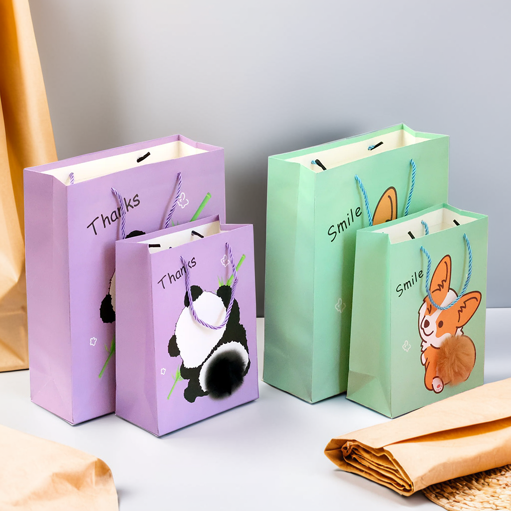 Cute Animal Furr Tail Paper Gift Bag