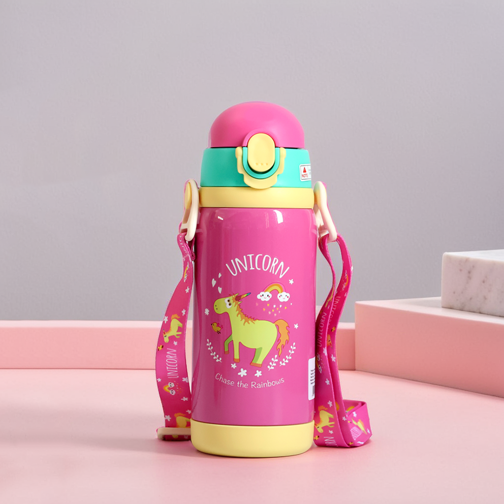 Unicorn Vacuum Bottle – 450ml Double Lid Magic