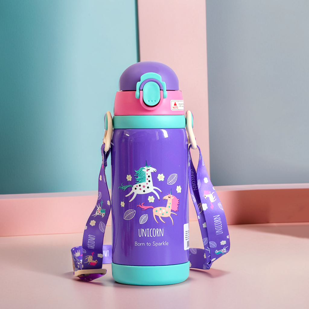 Unicorn Vacuum Bottle – 450ml Double Lid Magic