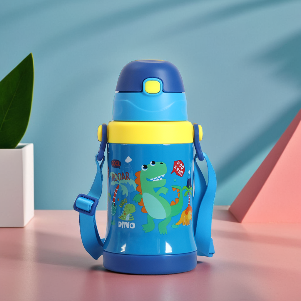 Colorful Cartoon Bottle – 450ml Leakproof Fun