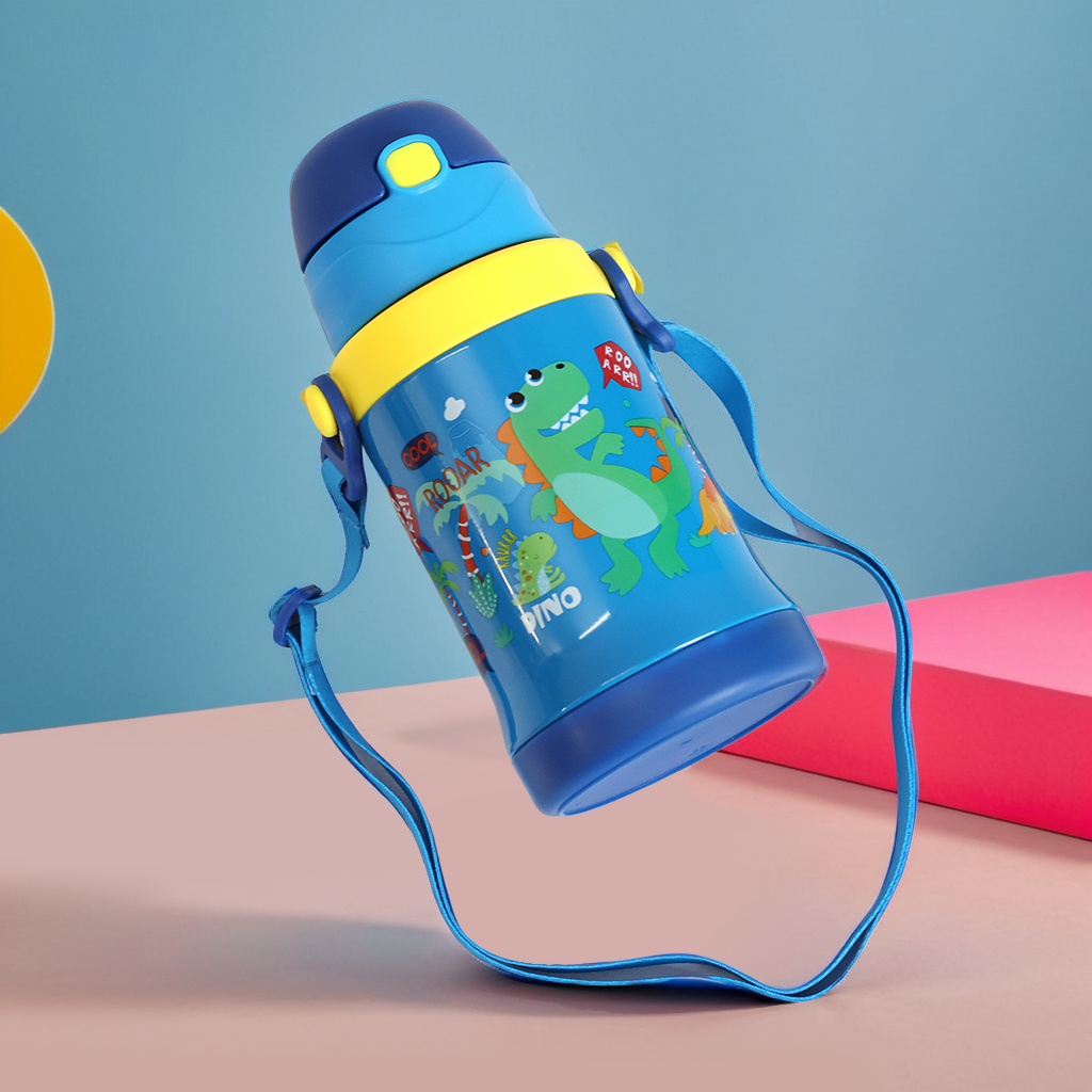 Colorful Cartoon Bottle – 450ml Leakproof Fun