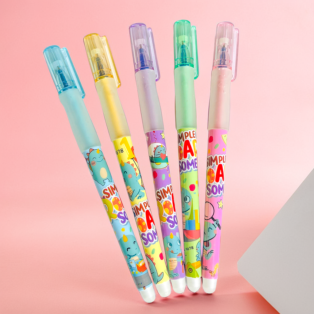Cartoon Magic Gel Pen Pack of 5pcs