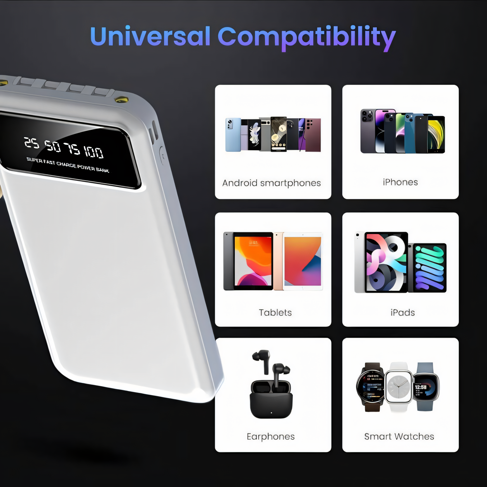 ⚡ 10,000mAh Power Bank – Charge Anywhere, Anytime! 🔋