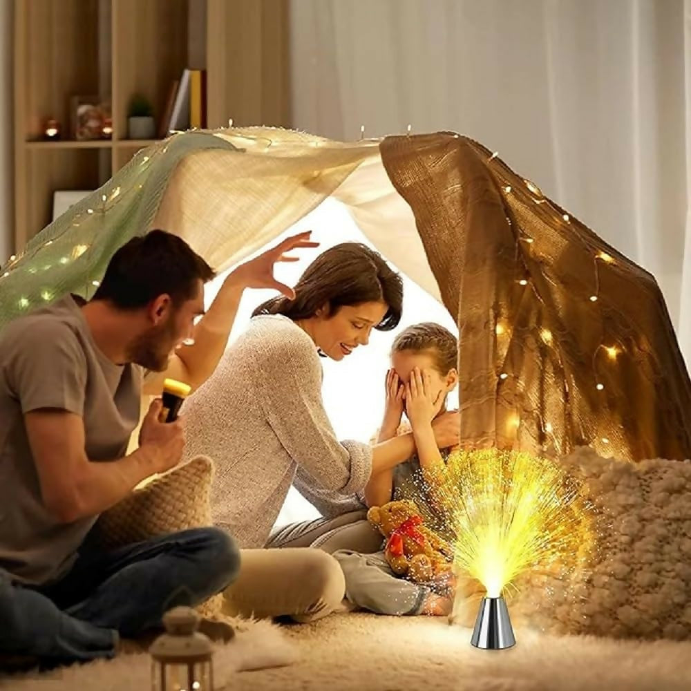 Color Changing Sensory Fiber Optic LED Lamp - Battery Powered