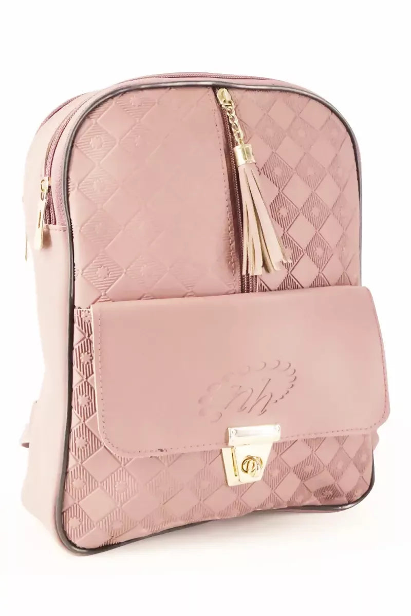 Trendy Casual Backpack for Girls - Peach