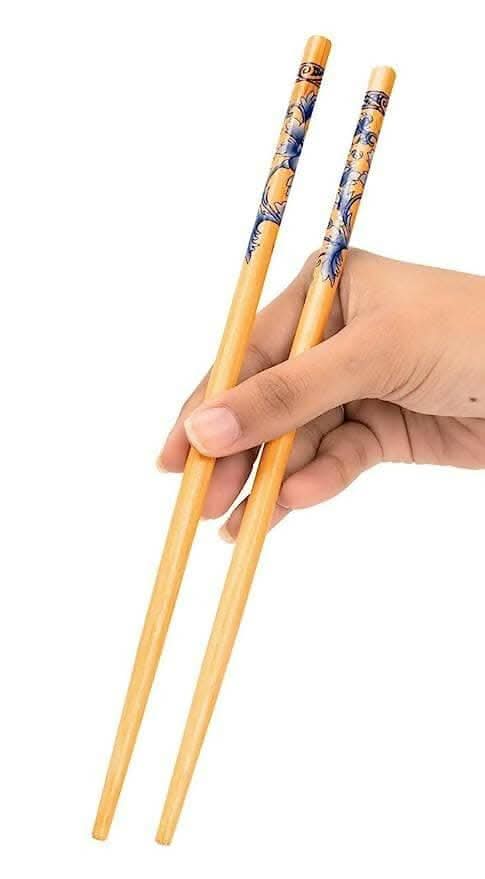 Multispace Designer Natural Round Bamboo Reusable chopstick(Set of 5)