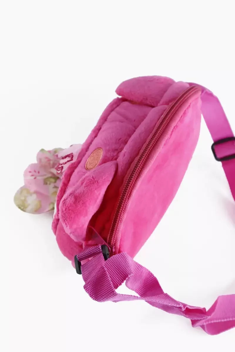 Hello Kitty Sling Bag For Girls - Dark Pink
