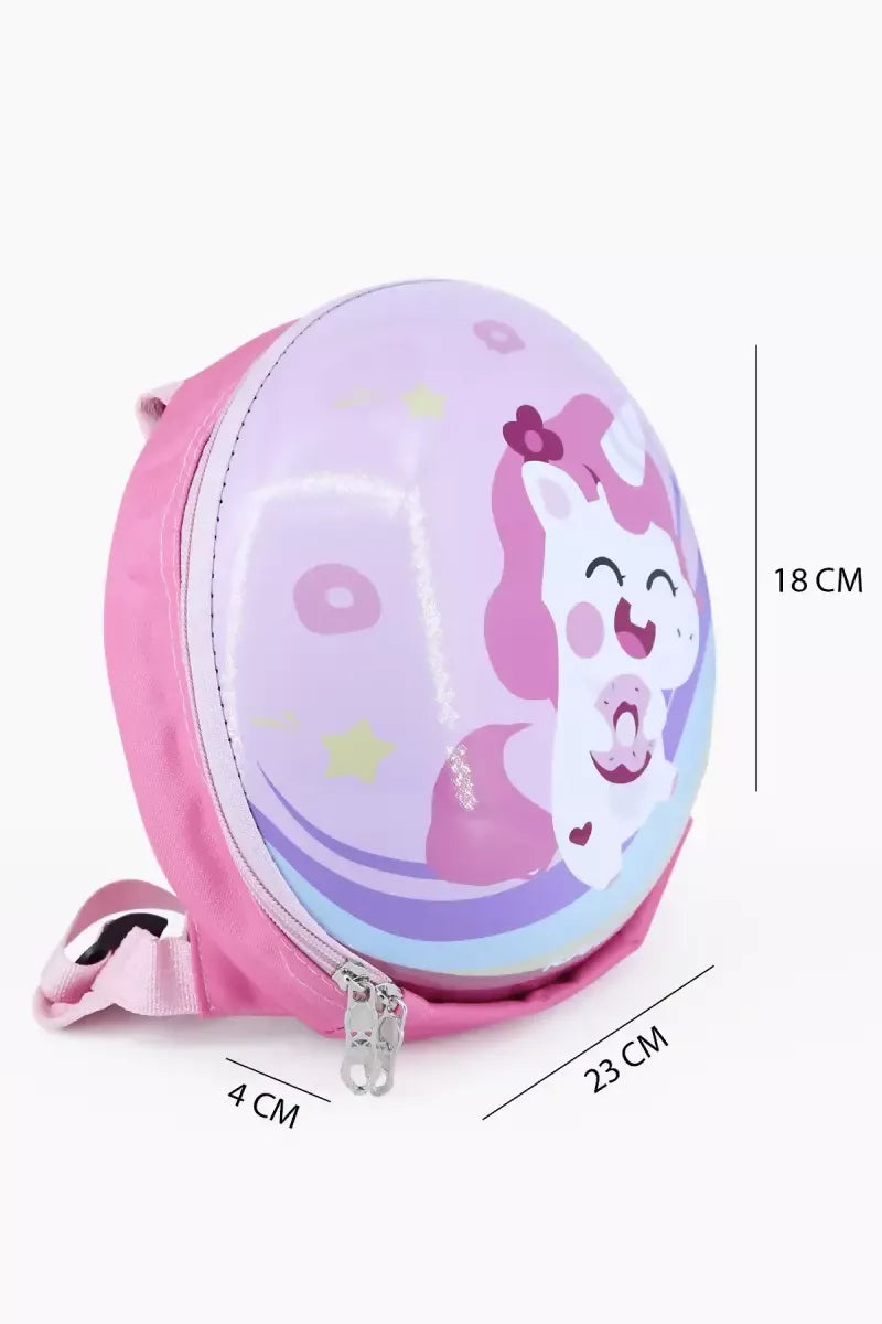 Blooming Pink Magical Unicorn Theme Kids Backpack - Pink