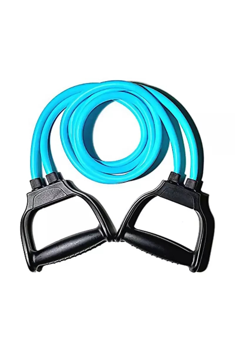 Heavy Duty Gymnastic Exercise Double Resistance Tube (Free Size, Blue)
