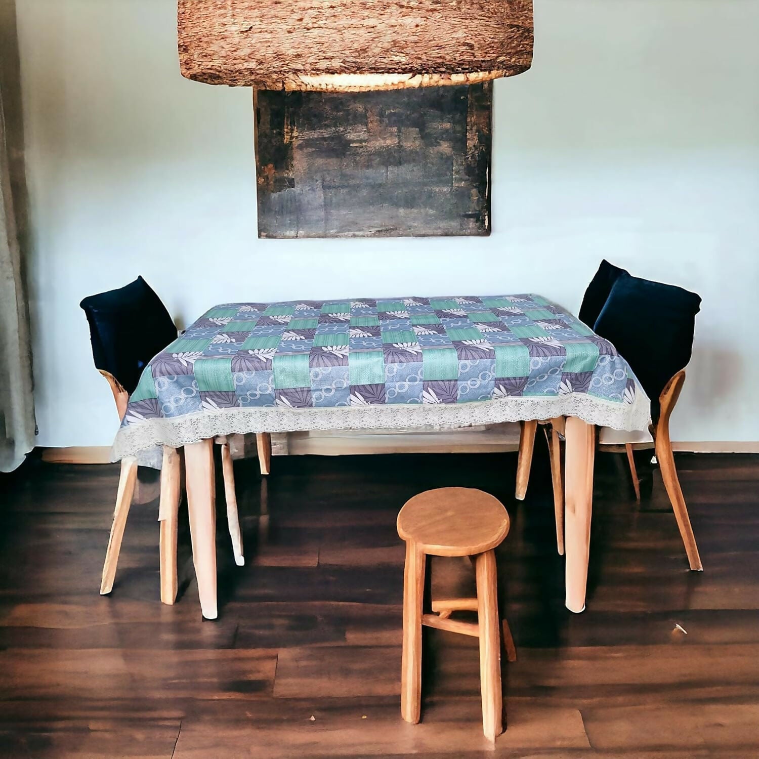 Mopak Decor 3D Print Tablecloth with a Lace Flourish