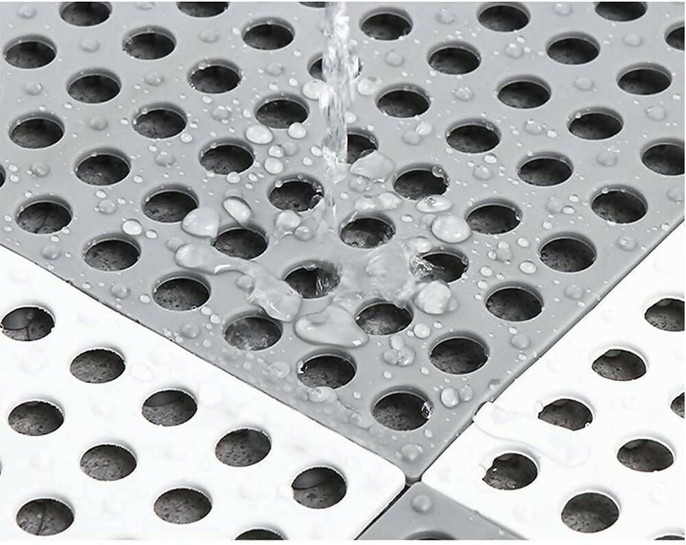 Anti-Slip Interlocking Bathroom Floor Mat Tiles – Water-Resistant & Drainage Design (1 pcs)
