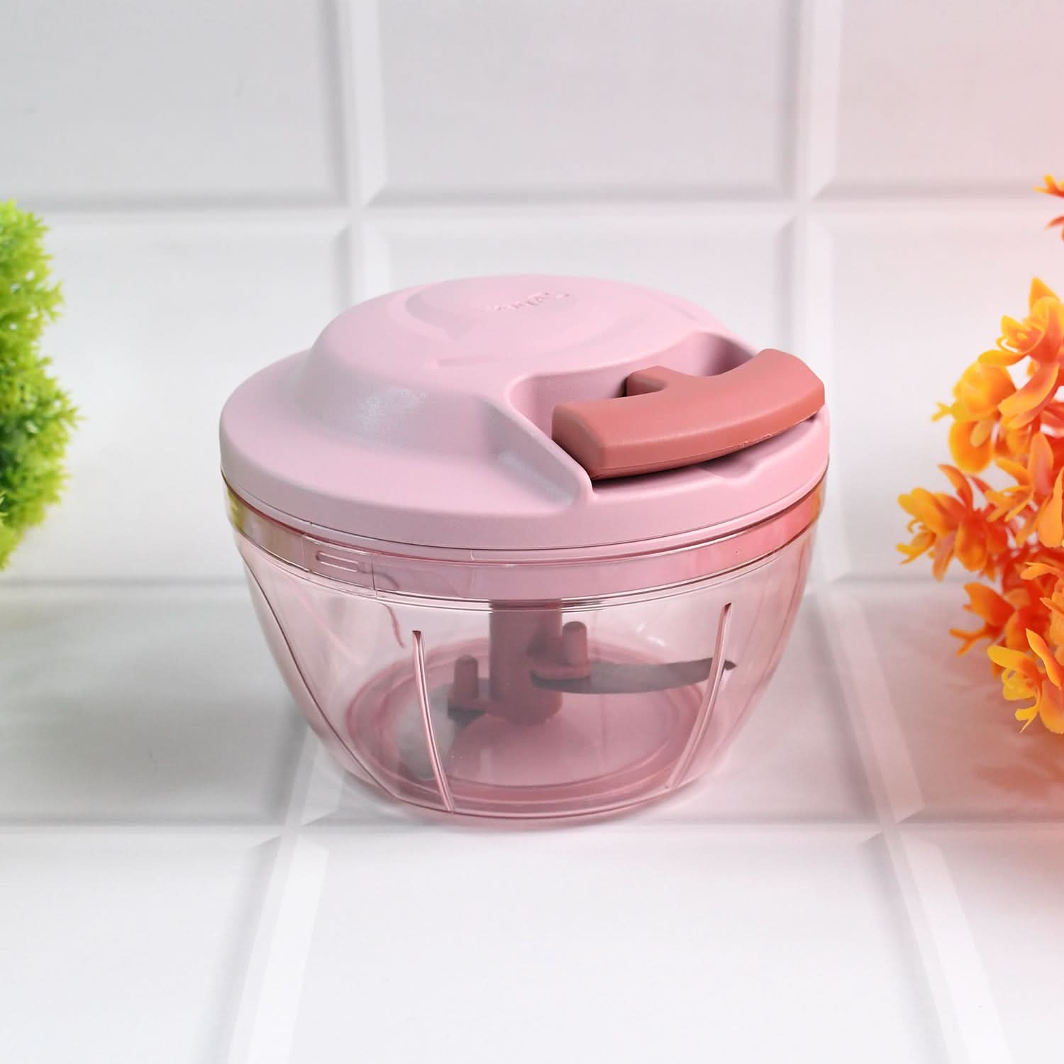 Apex Power-x Triple Stainless Steel Blades And Hand-pull Vegetable Chopper (500ml)