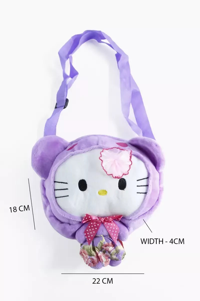 Hello Kitty Sling Bag For Girls - Lavender