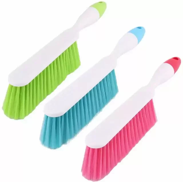 Home Glare Long Bristle Plastic Cleaning Brush for Carpet & Upholstery (Pack of 3, Multicolor)