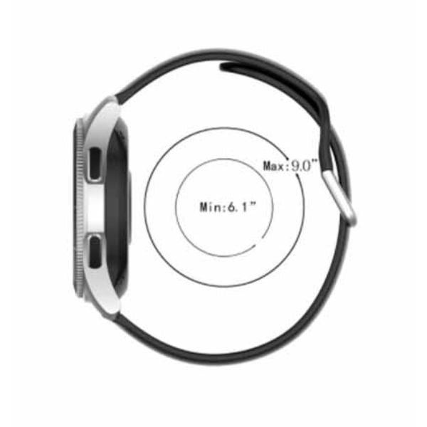 Light Green Plain Silicone Strap With Stainless steel Buckle For Smart Watch (20mm)