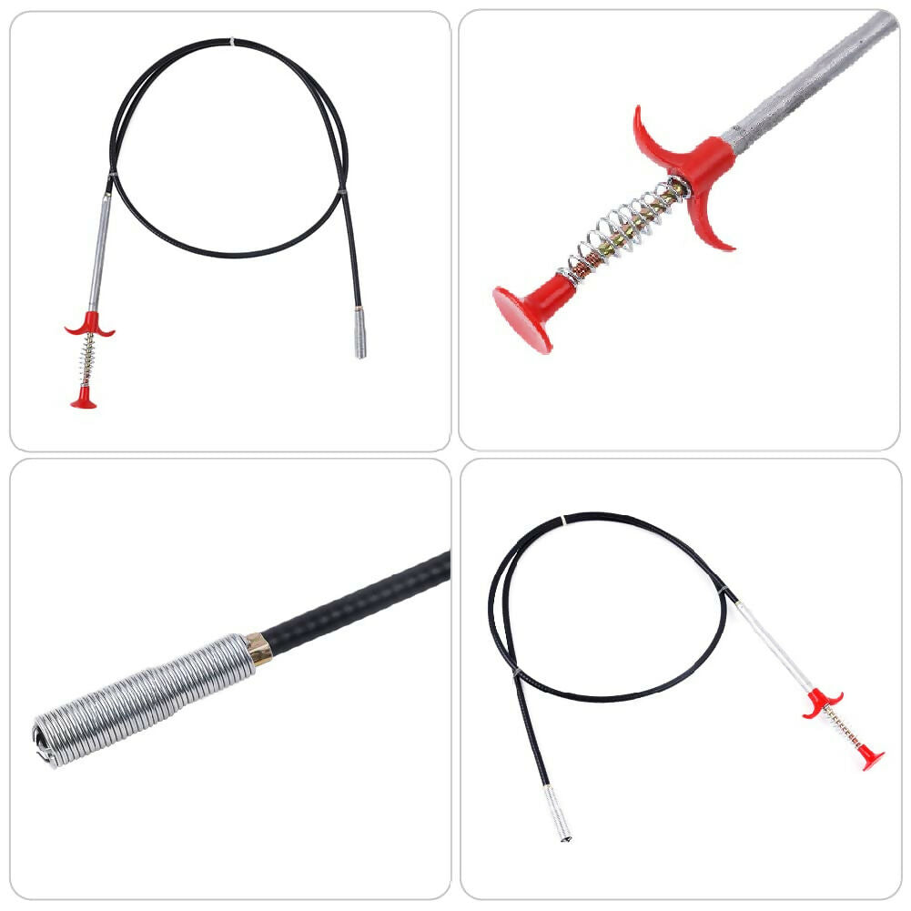 Stainless Steel Hair Catching Claw Sewer Dredge Remover Tool (160 cm)