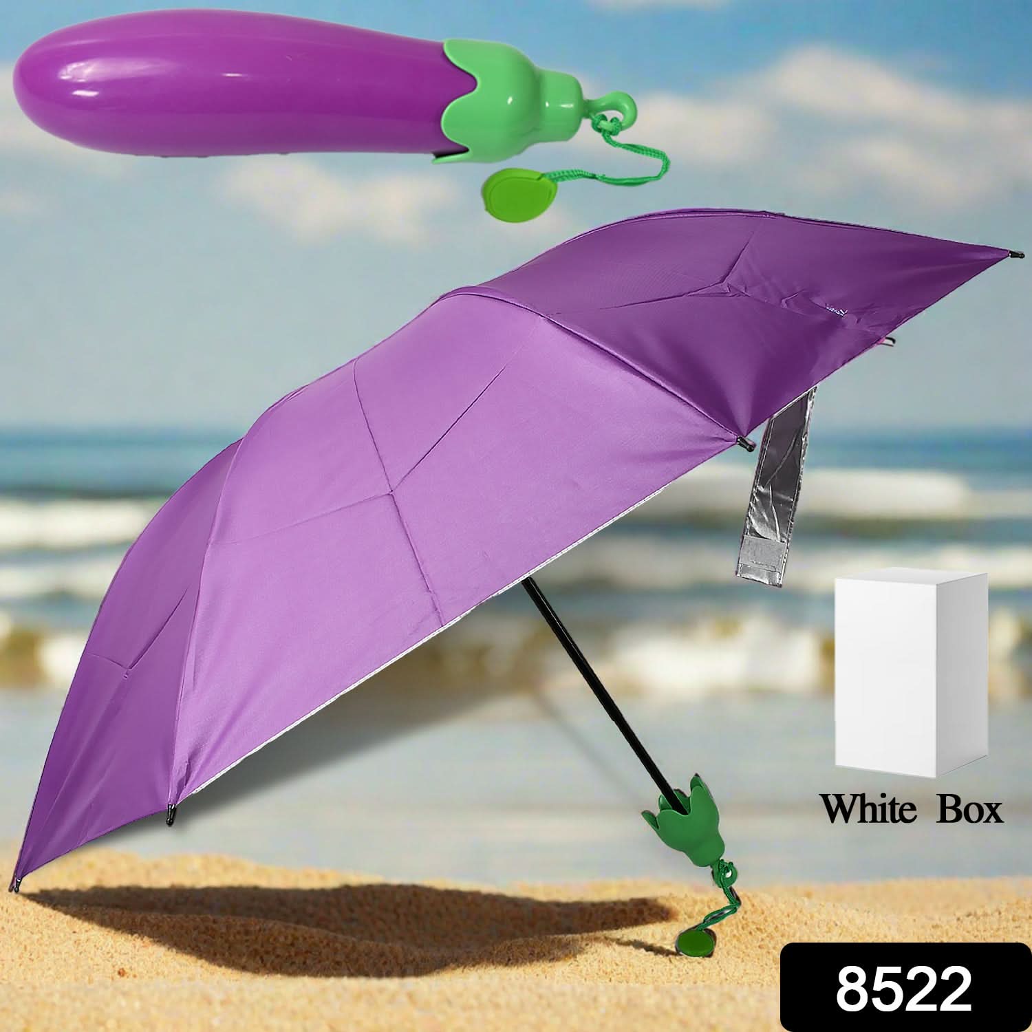 Vegetable Shaped Folding Umbrella Cute Mini Sun & Rain Shade (1 Pc)