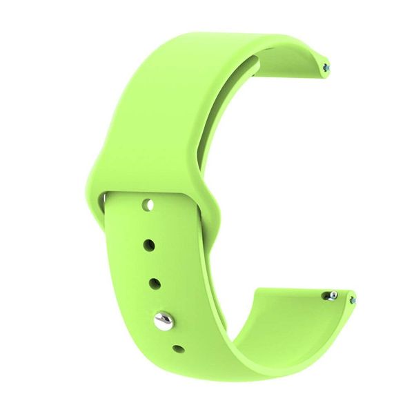 Neon Green Plain Silicone Strap For Smart Watch (20mm)