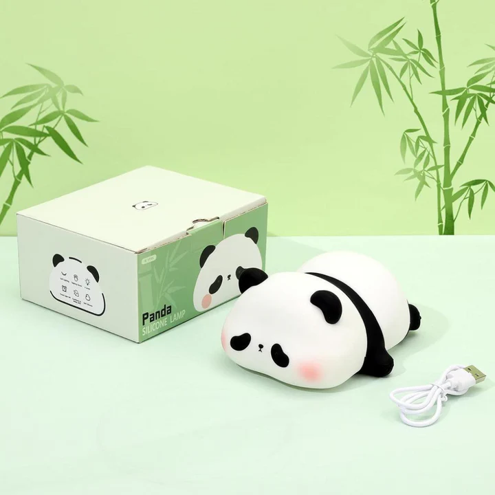 Lazy Panda Silicone Night Light – Soft, Squishy & Super Cute!