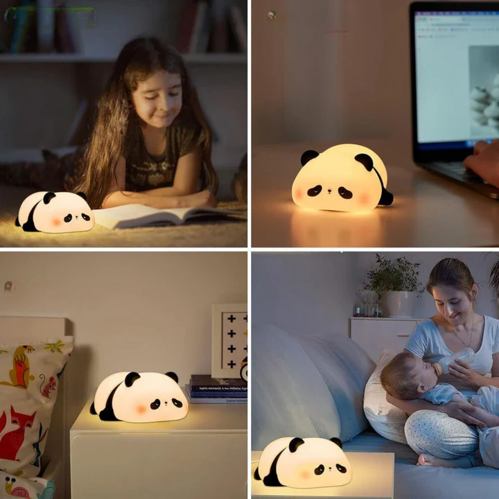 Lazy Panda Silicone Night Light – Soft, Squishy & Super Cute!