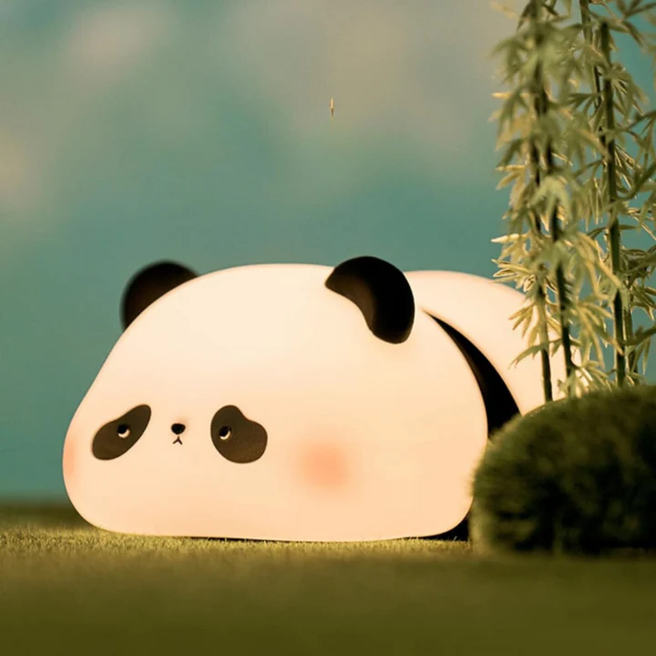 Lazy Panda Silicone Night Light – Soft, Squishy & Super Cute!