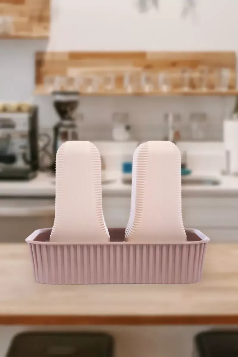 Plastic Salt & Pepper Sprinkler Set with Stand - 80ml (each)