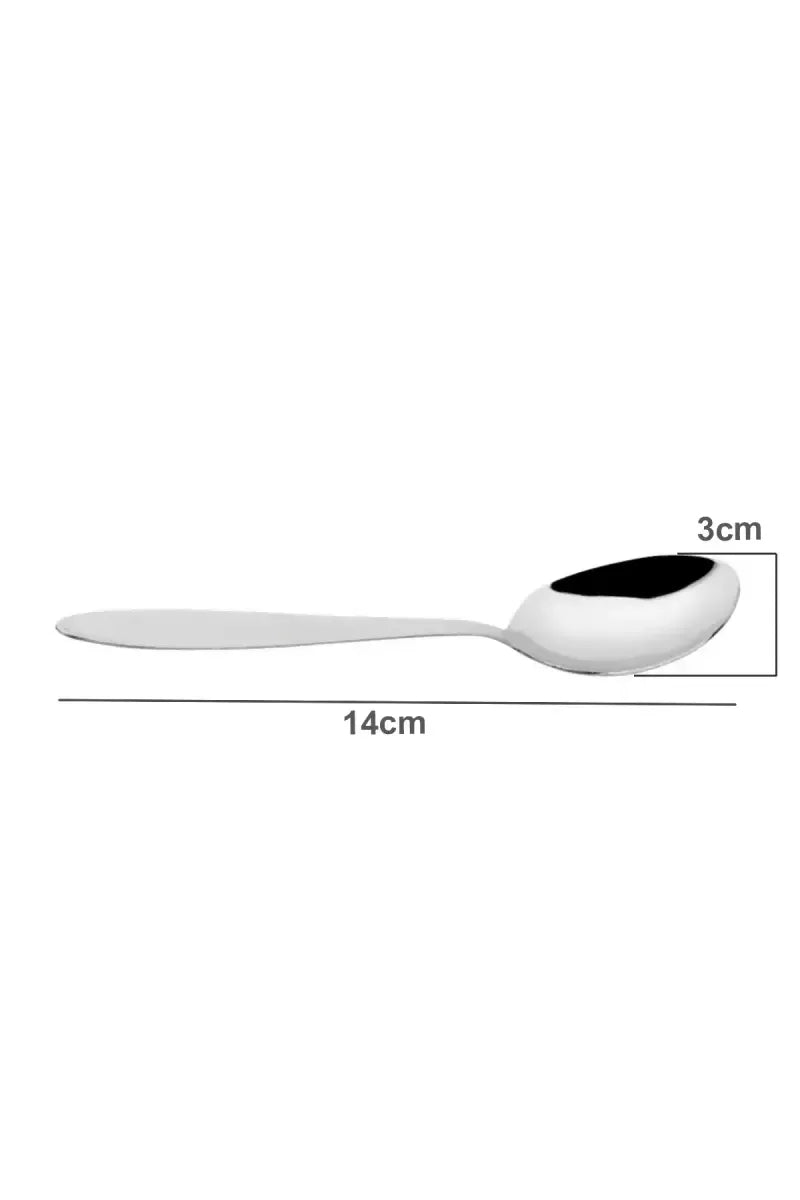 Prabha Stainless Steel Classic Tea Spoon Set - 14cm
