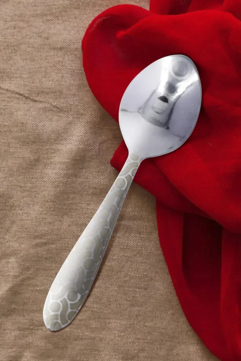 Prabha - Stainless Steel Flora Baby Spoon Set - 15cm