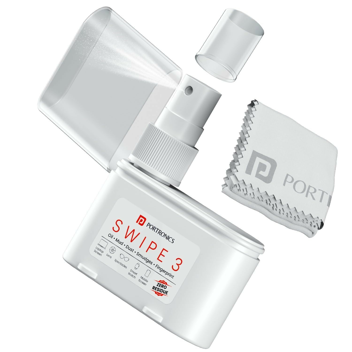 Portronics Swipe 3 Screen with 250GSM Micro Fibre Cloth for monitors and al screens