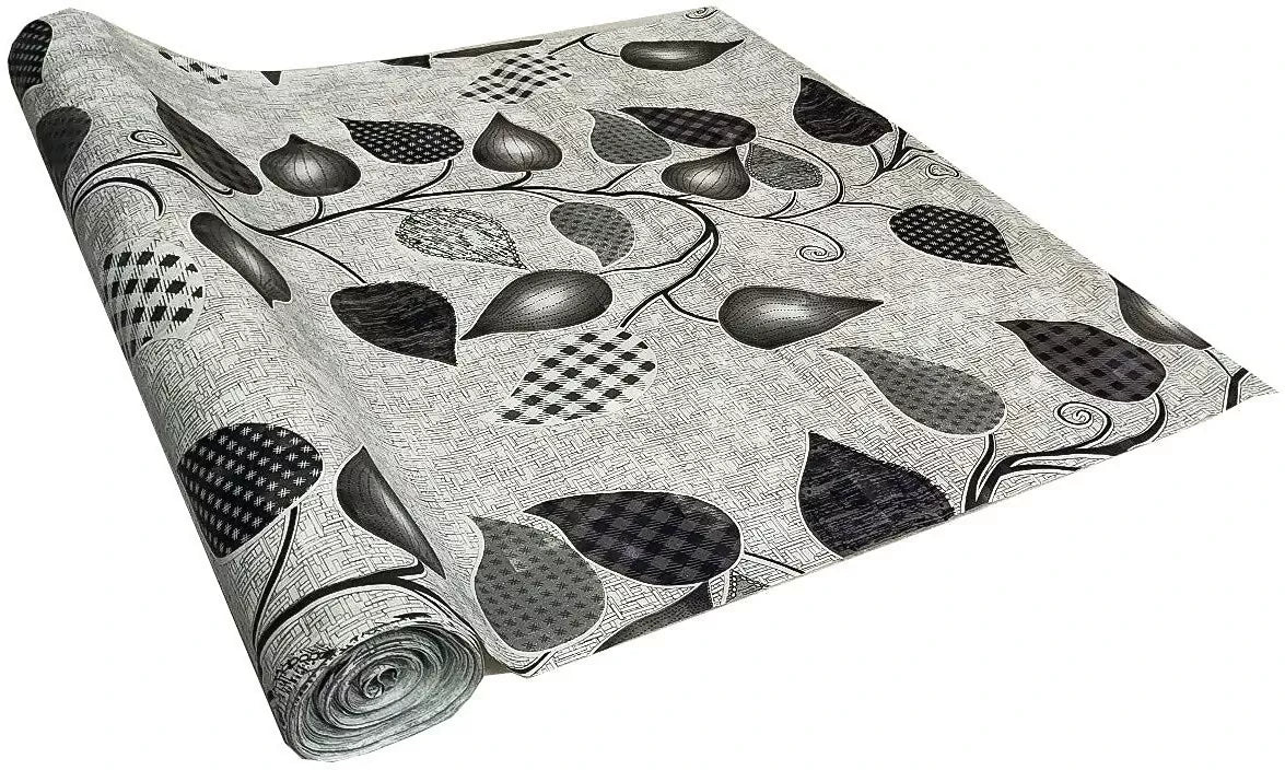 Mopak Decor Polyester Solid Fridge Mat & Cover - 50045 (Gray)