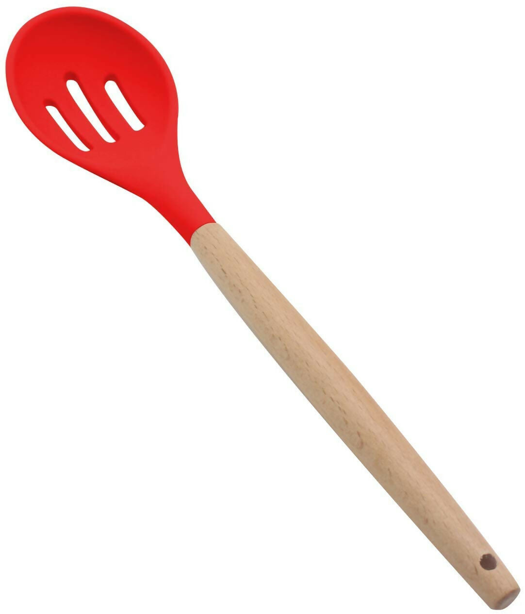 P-Plus International Silicone Cooking Spoon BPA-Free & Heat-Resistant (Red)