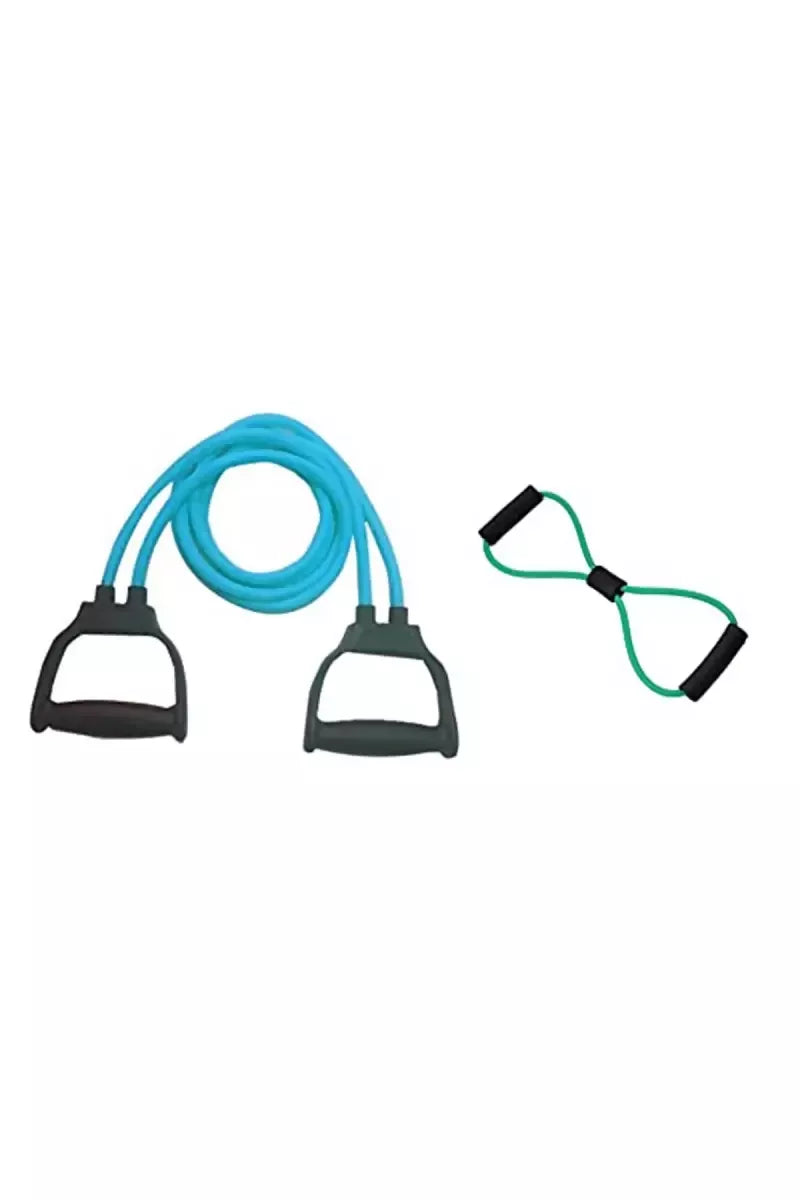 Heavy Duty Gymnastic Exercise Double Resistance Tube (Free Size, Blue)