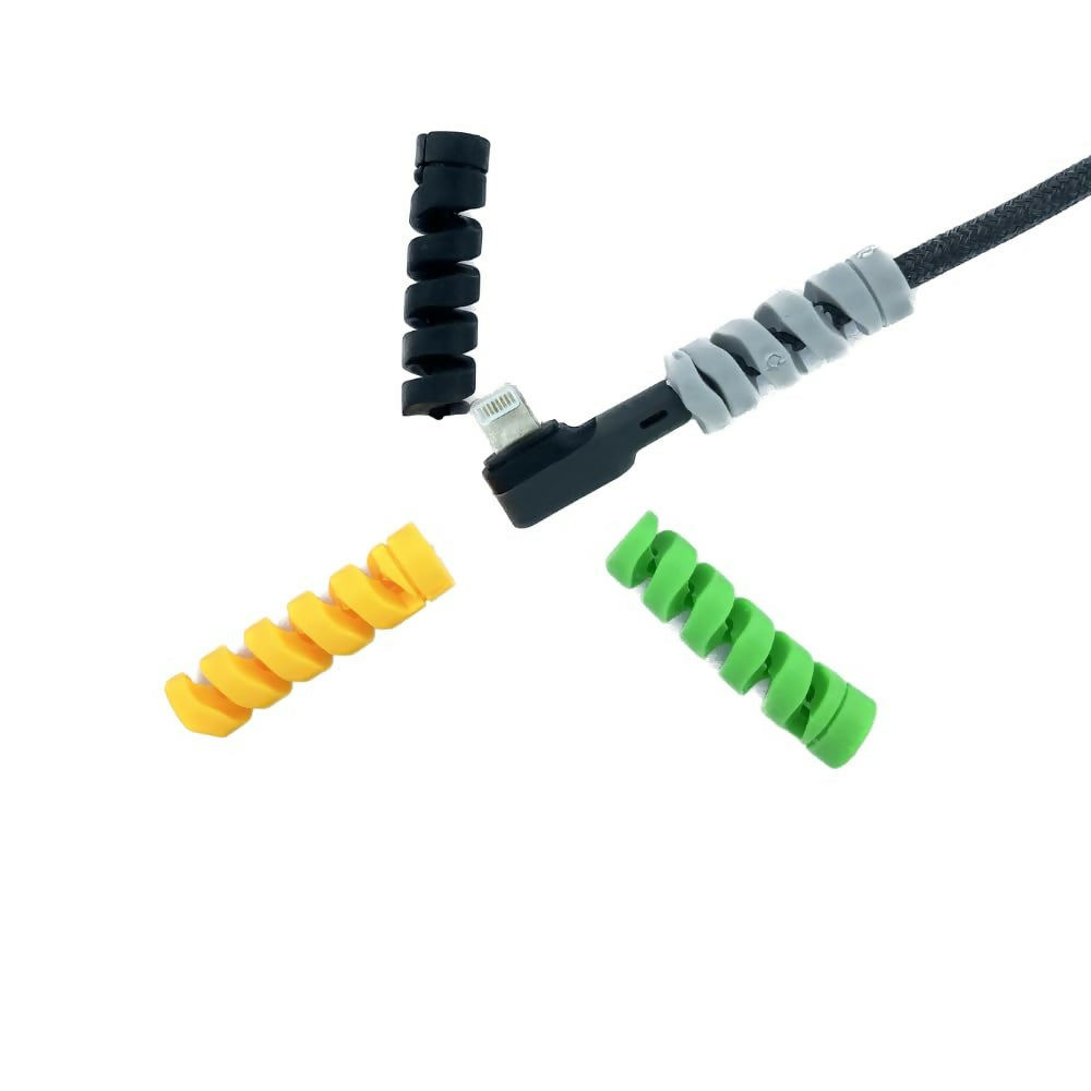 Spiral Cable Protectors & Waterproof Wire Sleeve Cover (Multicolor) 4Pcs