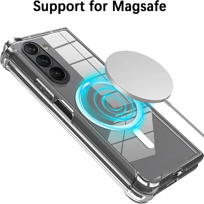 MagSafe Clear Transparent Silicone case for Samsung Z Fold 5 5G