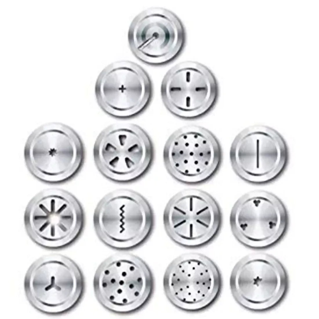 15-in-1 Stainless Steel Kitchen Press with Interchangeable Discs & Attachments