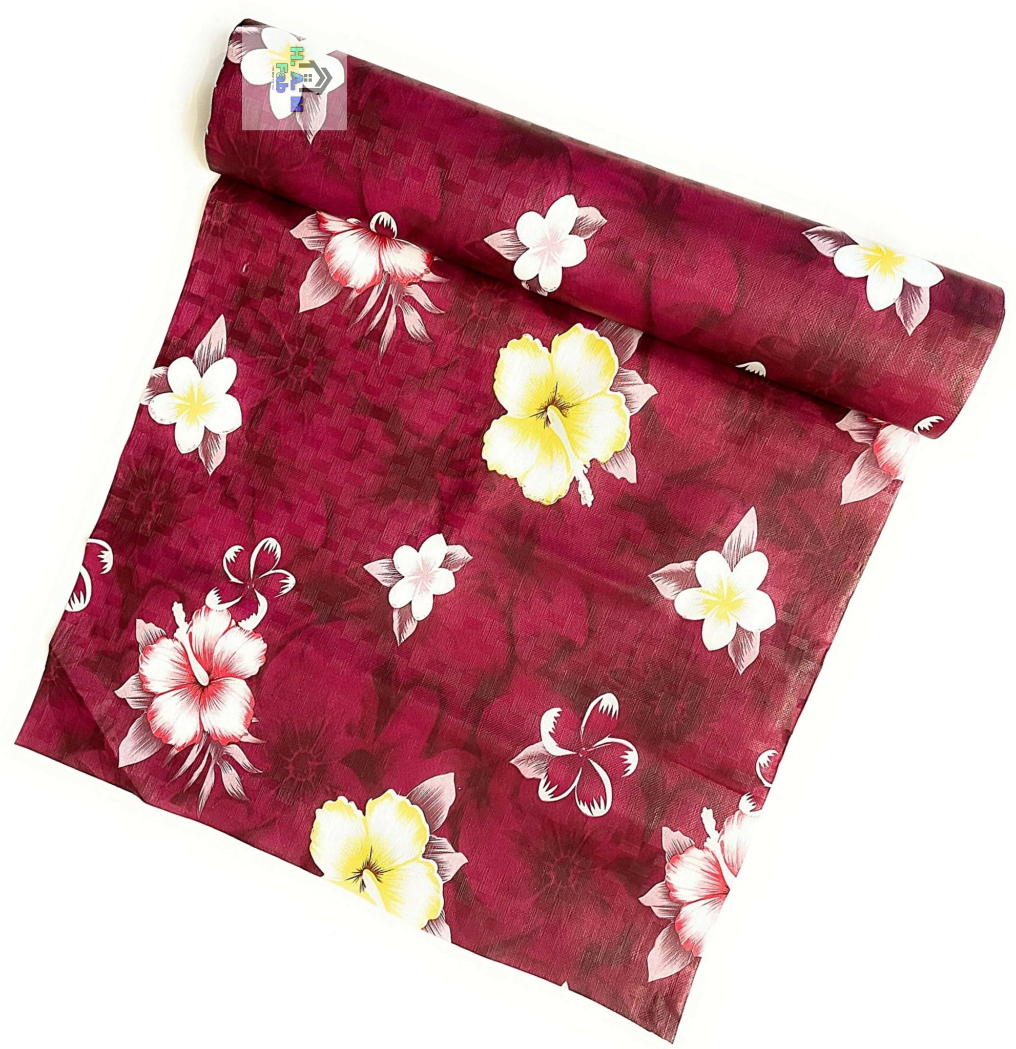 Mopak Decor ShelfLiner used for Wardrobe kitchen cabinet Drawer Slab Roll (Maroon Yellow Flower)