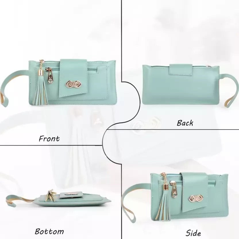 Casual Green Clutch for Women / girls