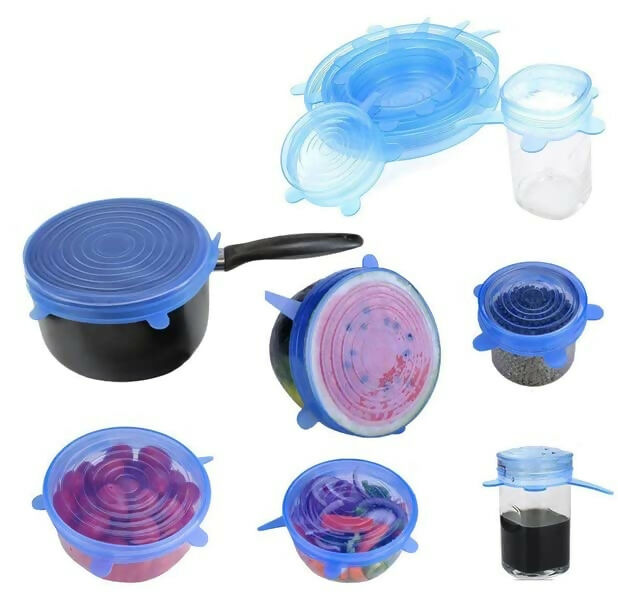 Reusable Silicone Stretch Lids (Set of 6 Multicolor)
