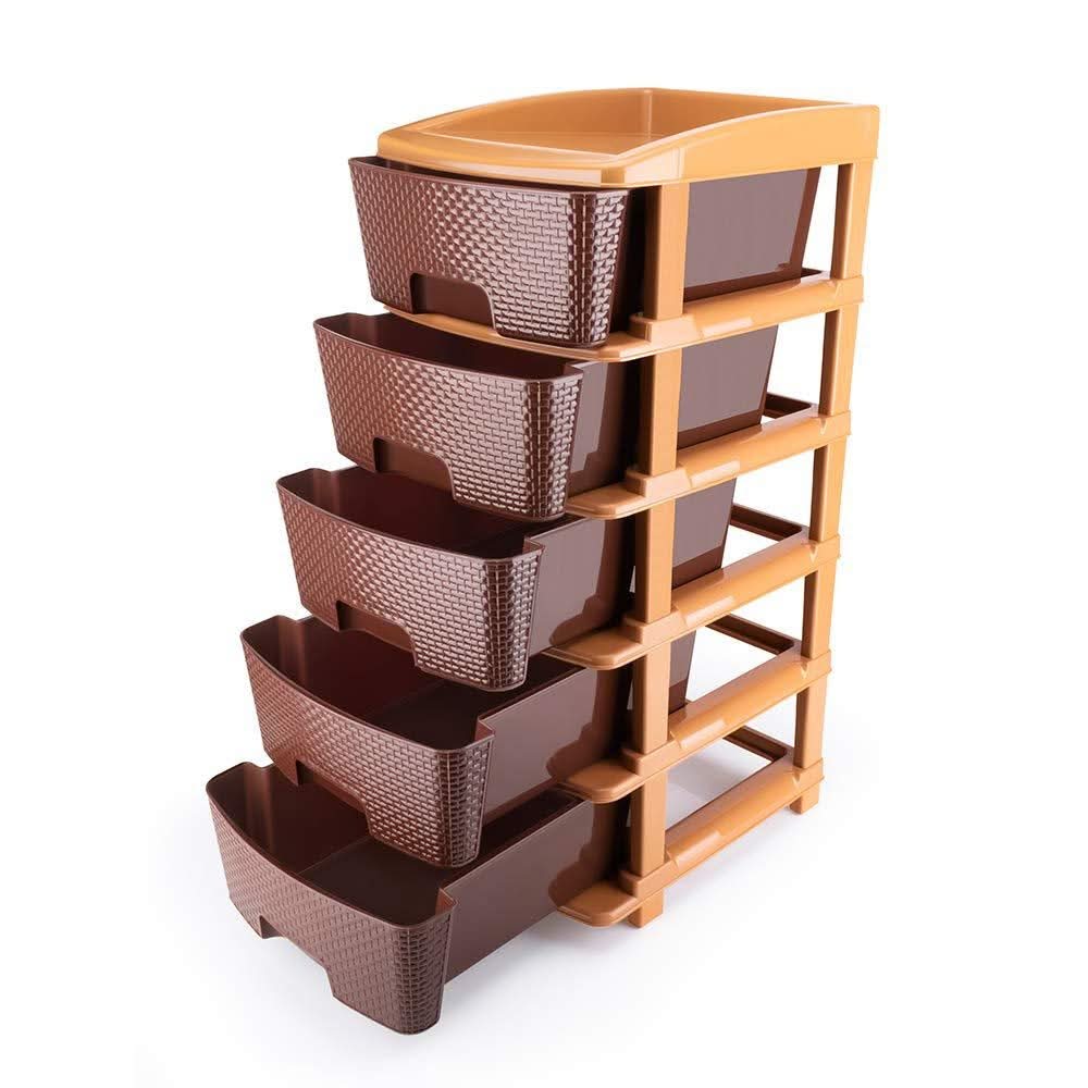 5-Tier Plastic Modular Drawer System