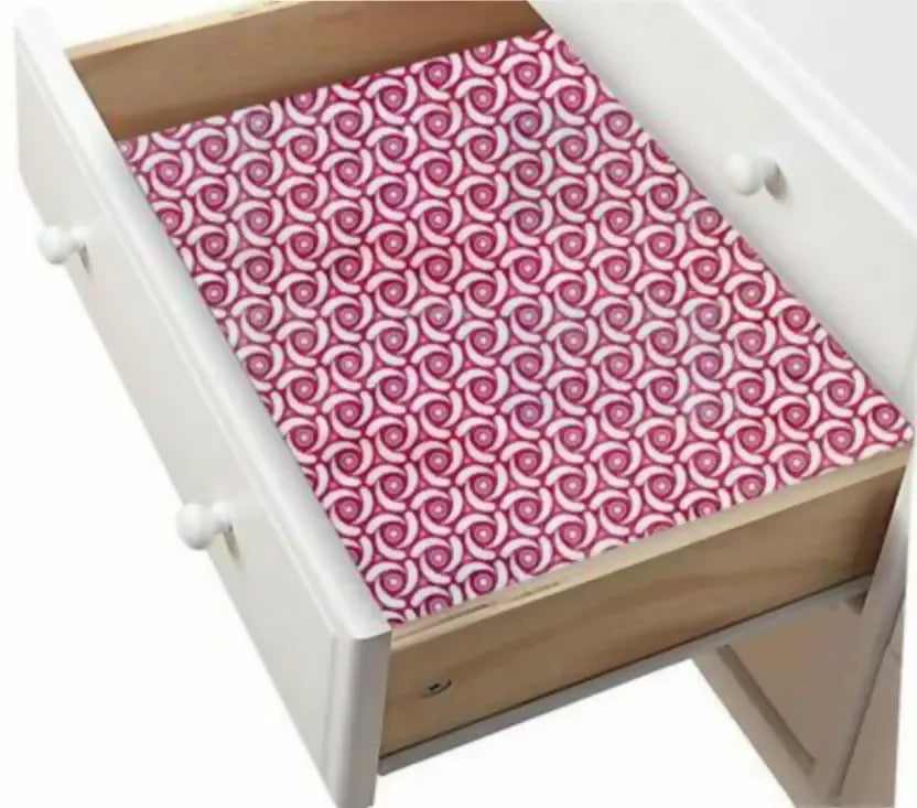 Mopak Décor ShelfLiner used for Wardrobe kitchen cabinet Drawer Slab Roll (Pink)