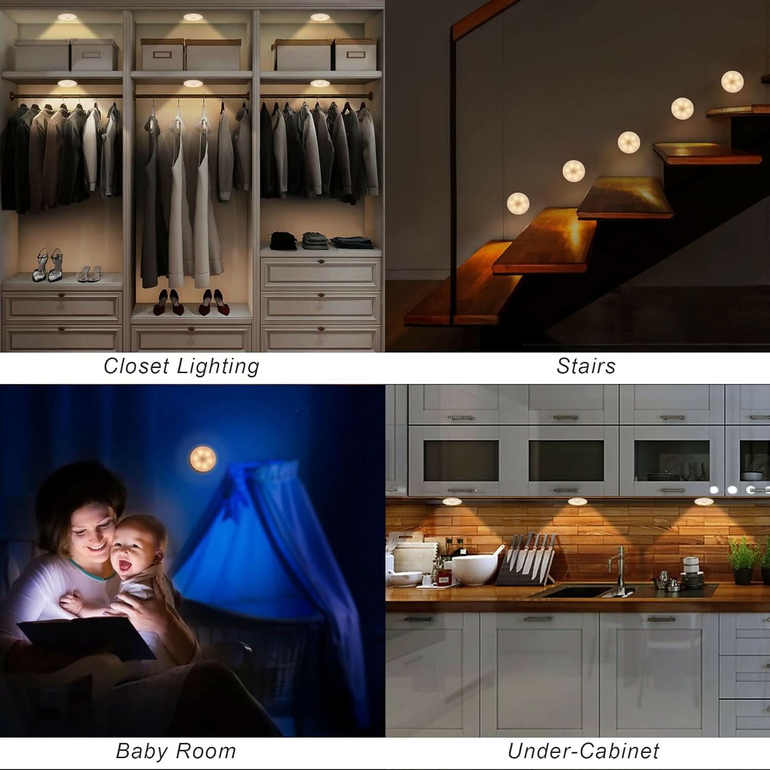 Motion Sensor Light for Home with USB Charging