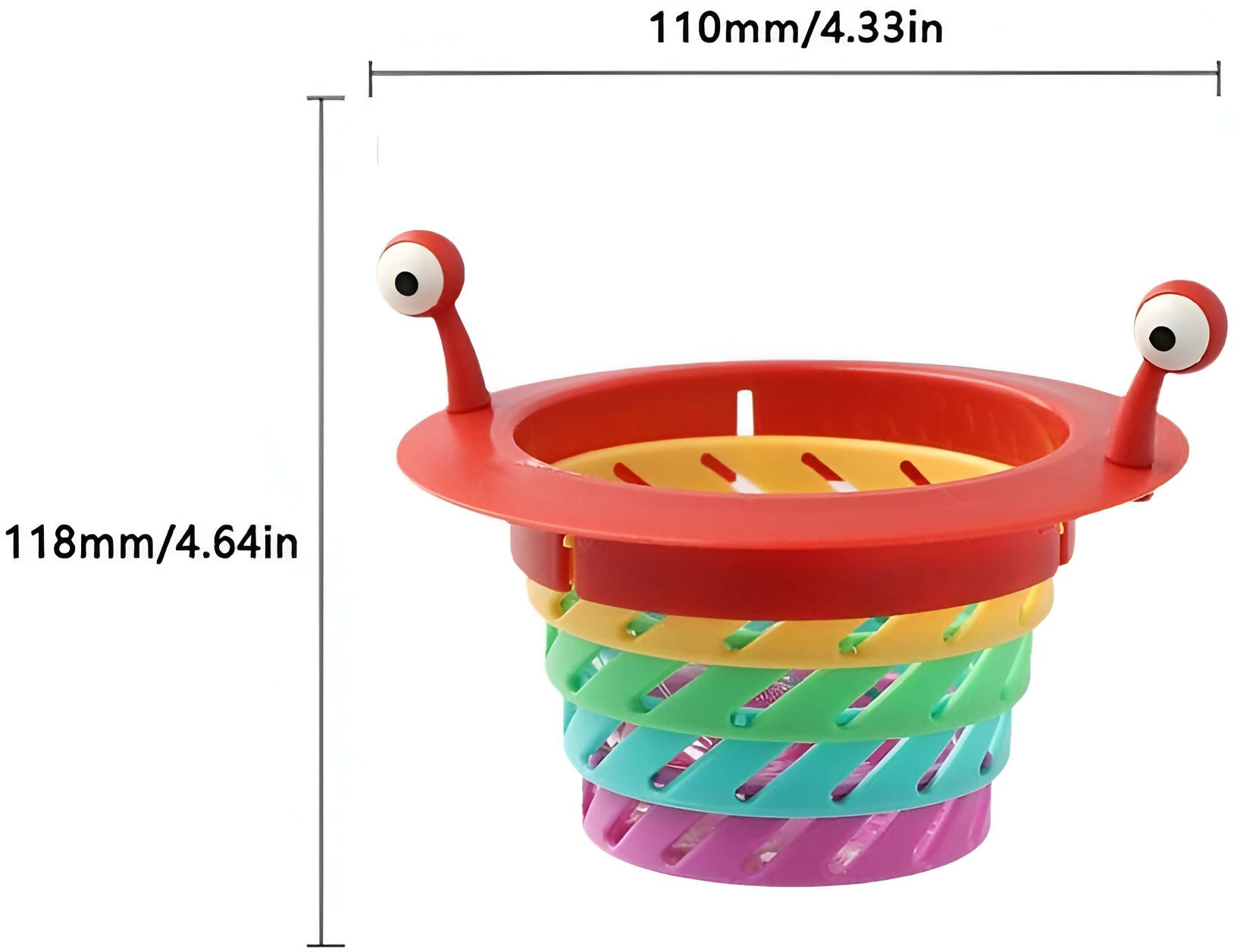 Foldable Rainbow Monster Sink Strainer – Fun & Adorable Kitchen Food Debris Catcher, Retractable Design for Easy Use