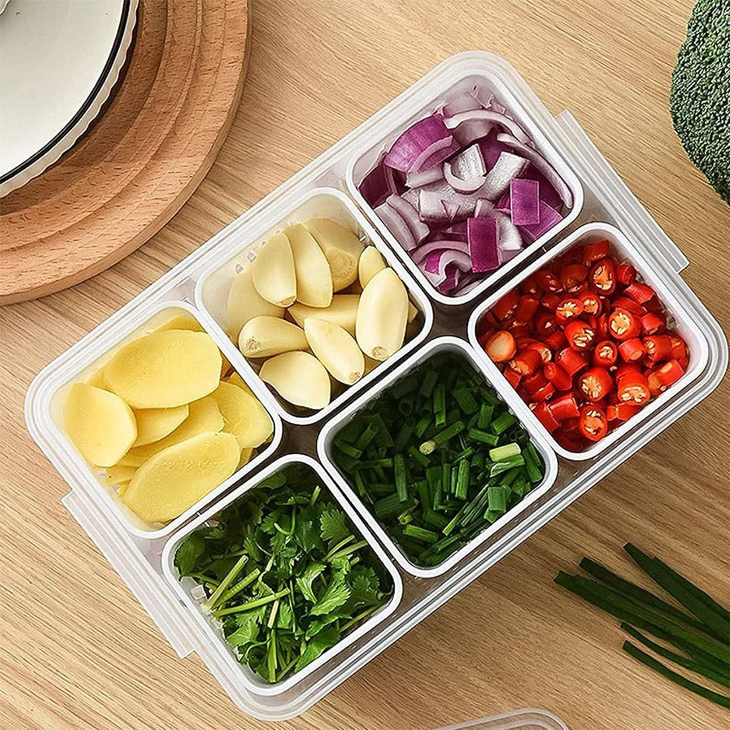 Kitchen Storage Box Refrigerator Crisper Container for Veggies