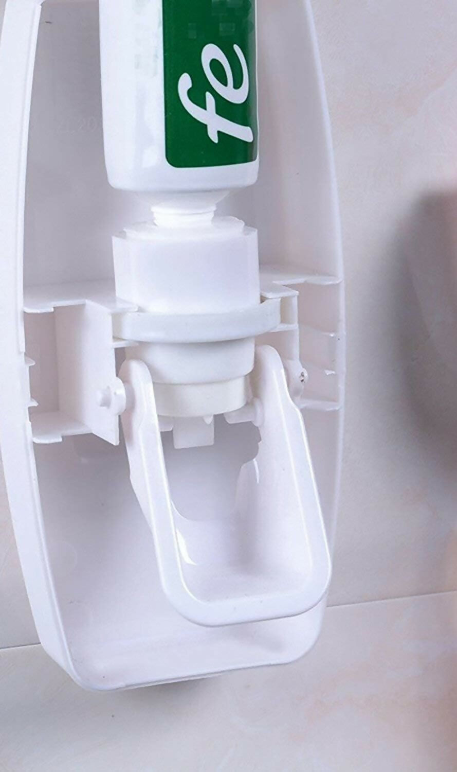 Automatic Toothpaste Dispenser with 5-Slot Toothbrush Holder Hands-Free Bathroom Organizer (Random Colour)